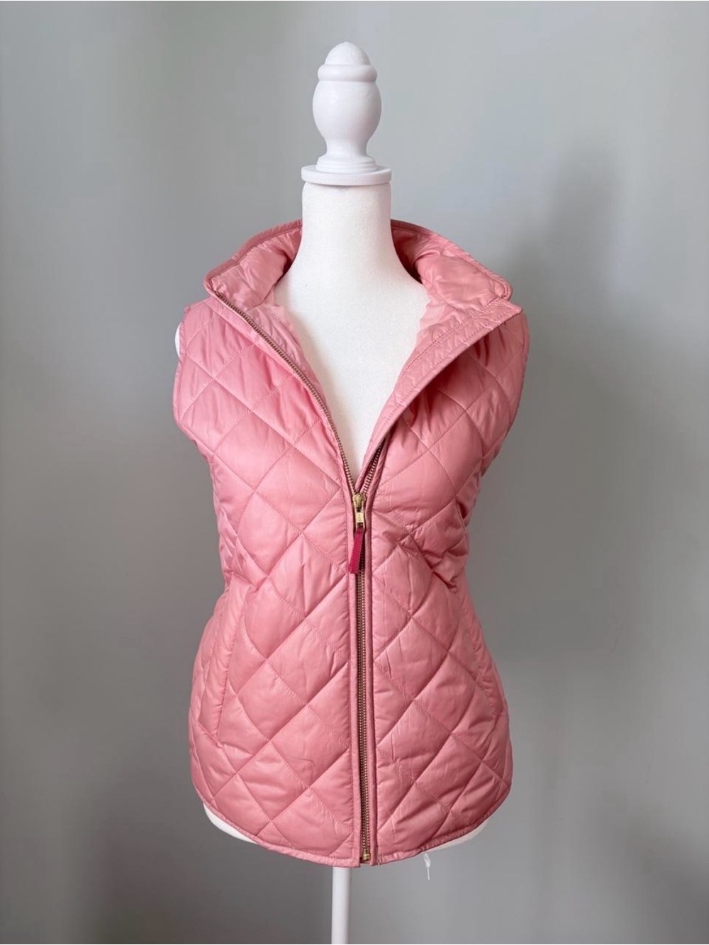 Quilted Pink Sleeveless Puffer Vest